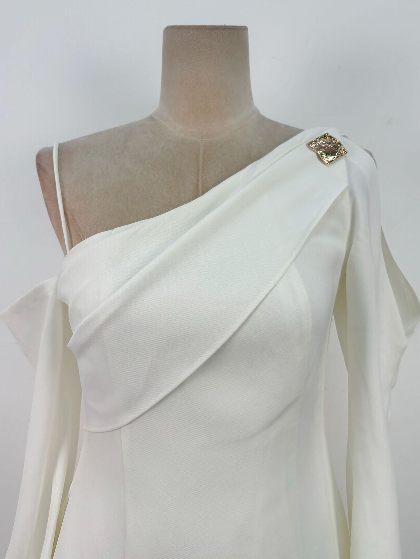Off Shoulder Irregular Short Dress