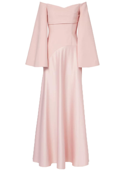 Off Shoulder One Line Long Dress