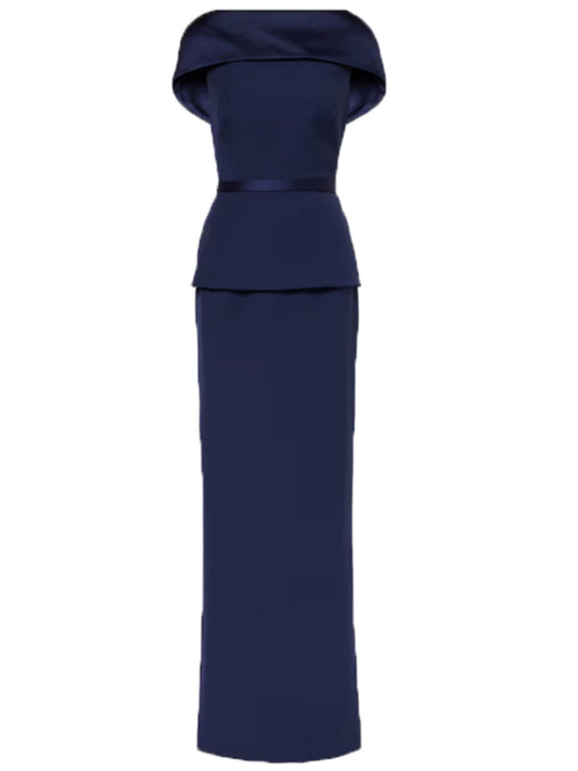 Temperament Elegant Solid Long Dress