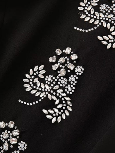 Elegant Patchwork Diamonds Midi Dress