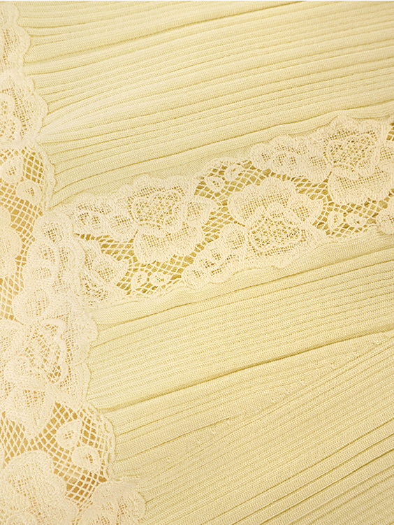 Solid Patchwork Lace Long Dress