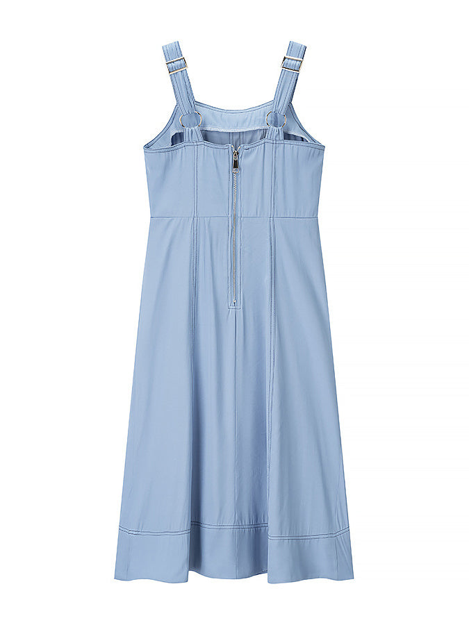 Elegant Solid Ruffles Long Dress