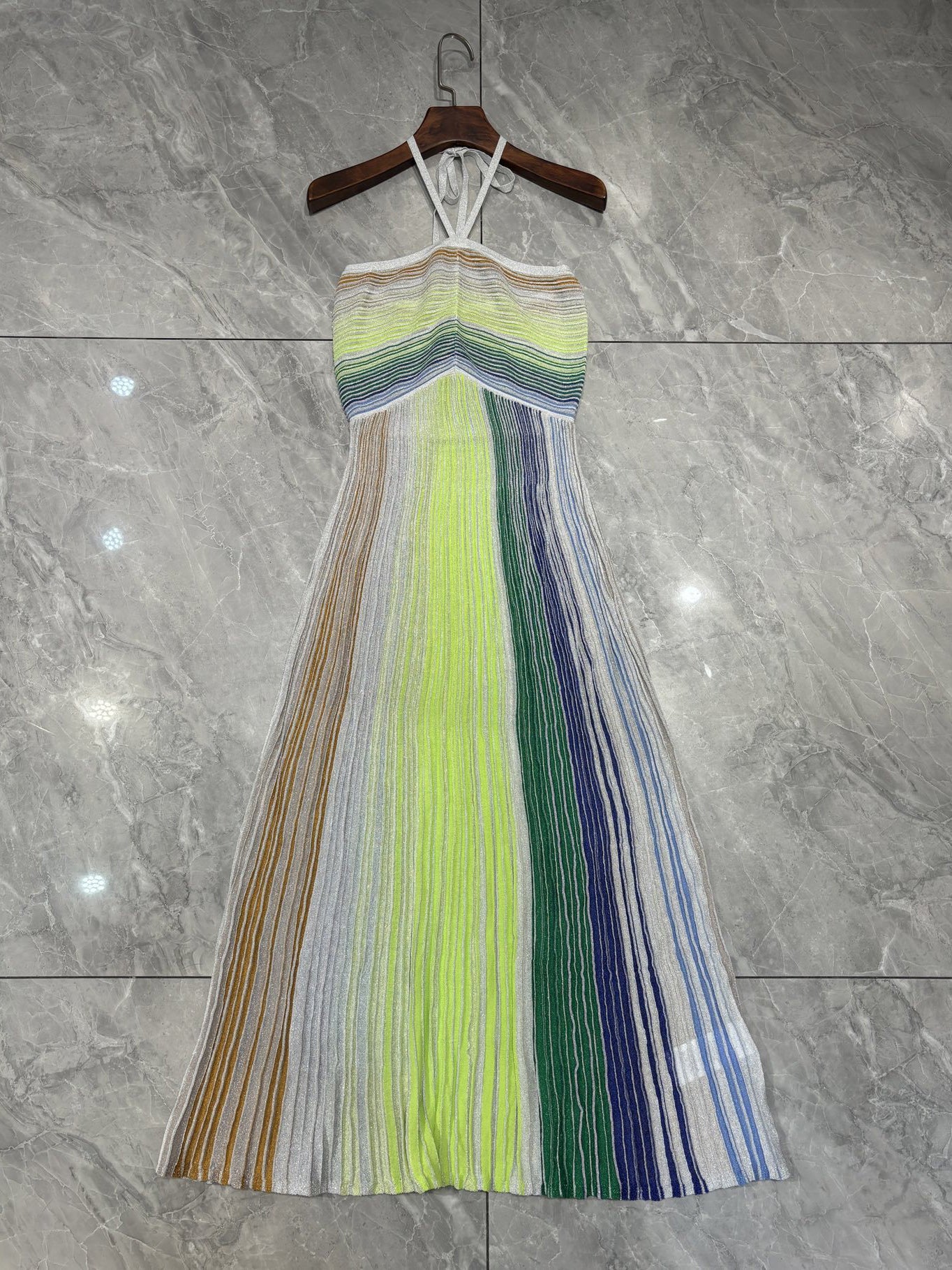 Temperament Pleated Off-Shoulder Long Dress