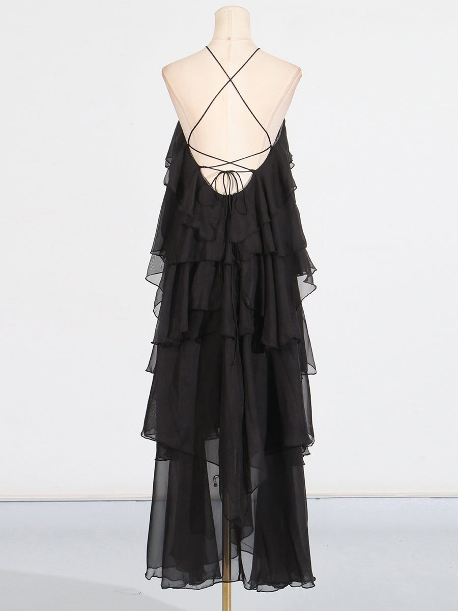 Chic Patchwork Flower Long Dress