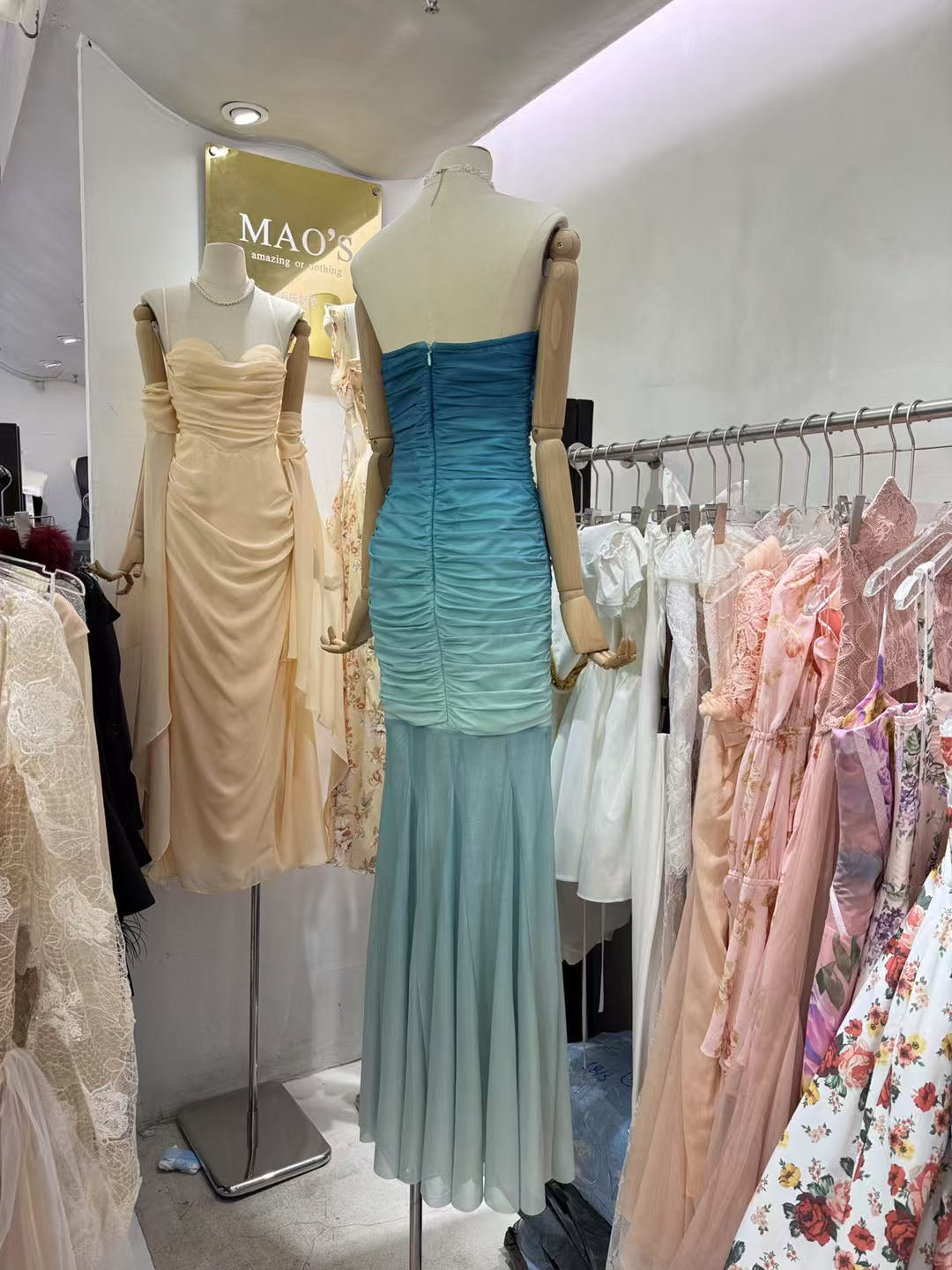 Gradient Off Shoulder Long Dress