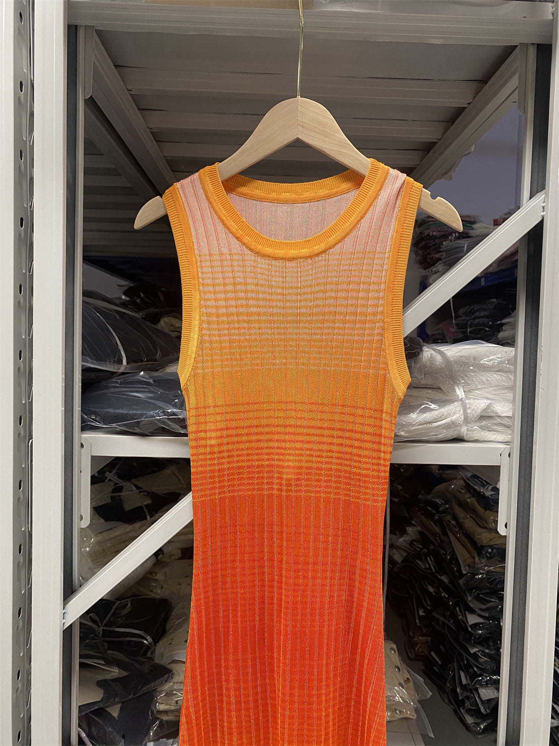 Color Block Sleeveless Long Dress