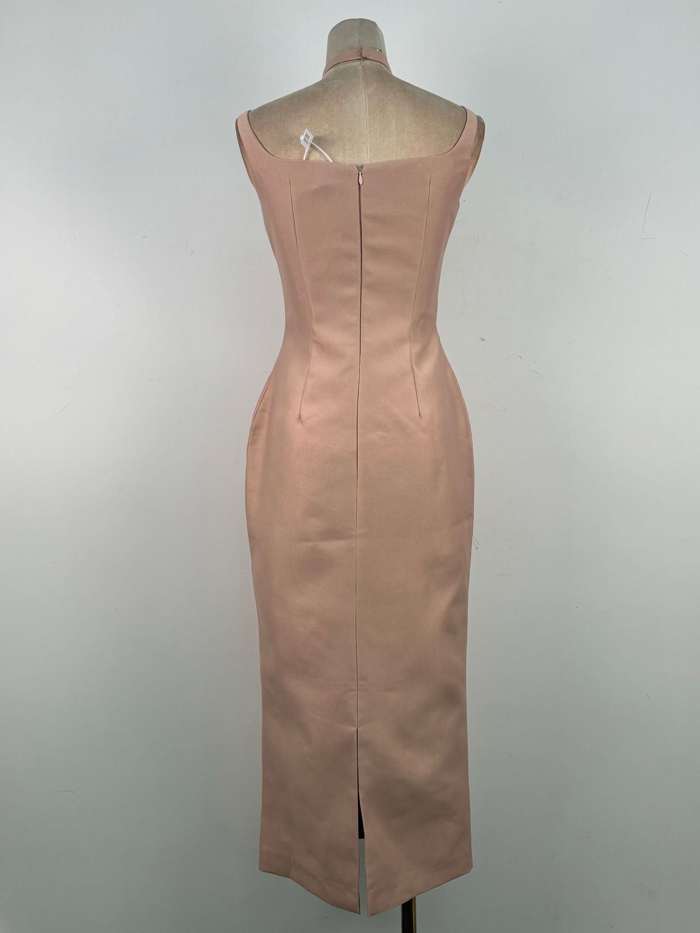 Square Collar Solid Long Dress