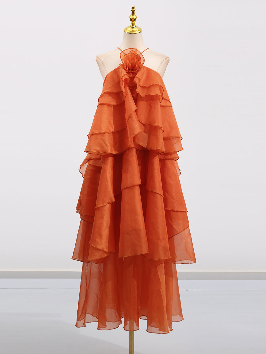 Chic Patchwork Flower Long Dress