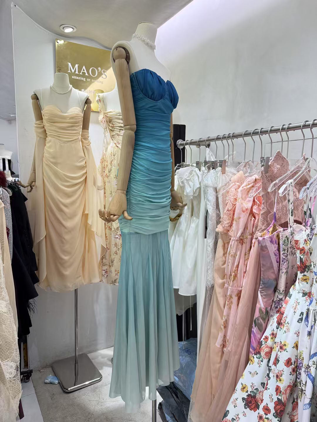 Gradient Off Shoulder Long Dress