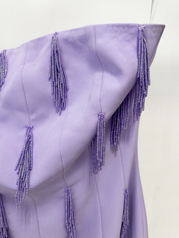 Patchwork Embroidered Flares Long Dress