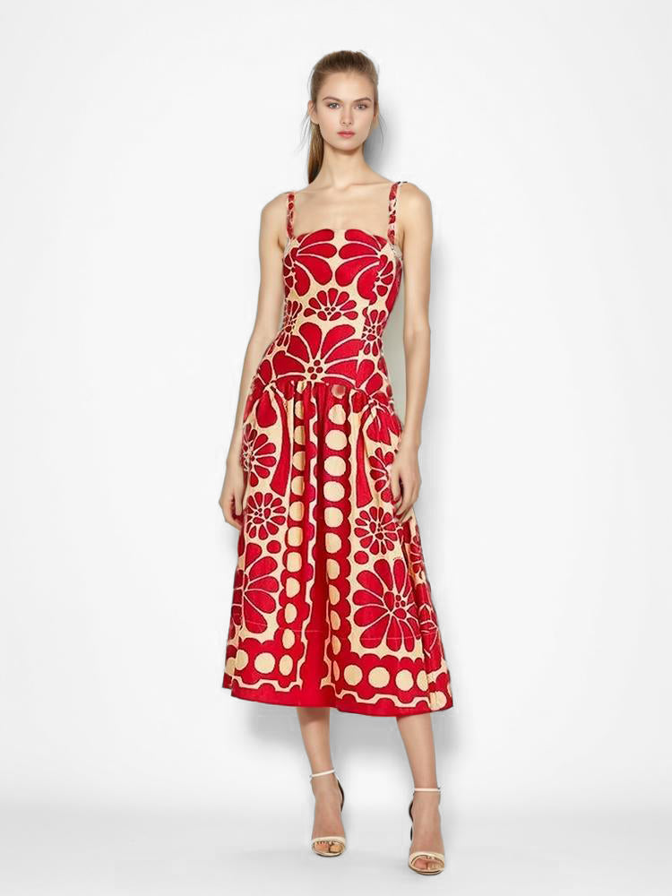Elegant Patchwork Lace Up Colorblock Dresses