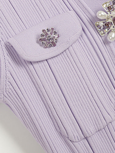Elegant Solid Knit Long Dress