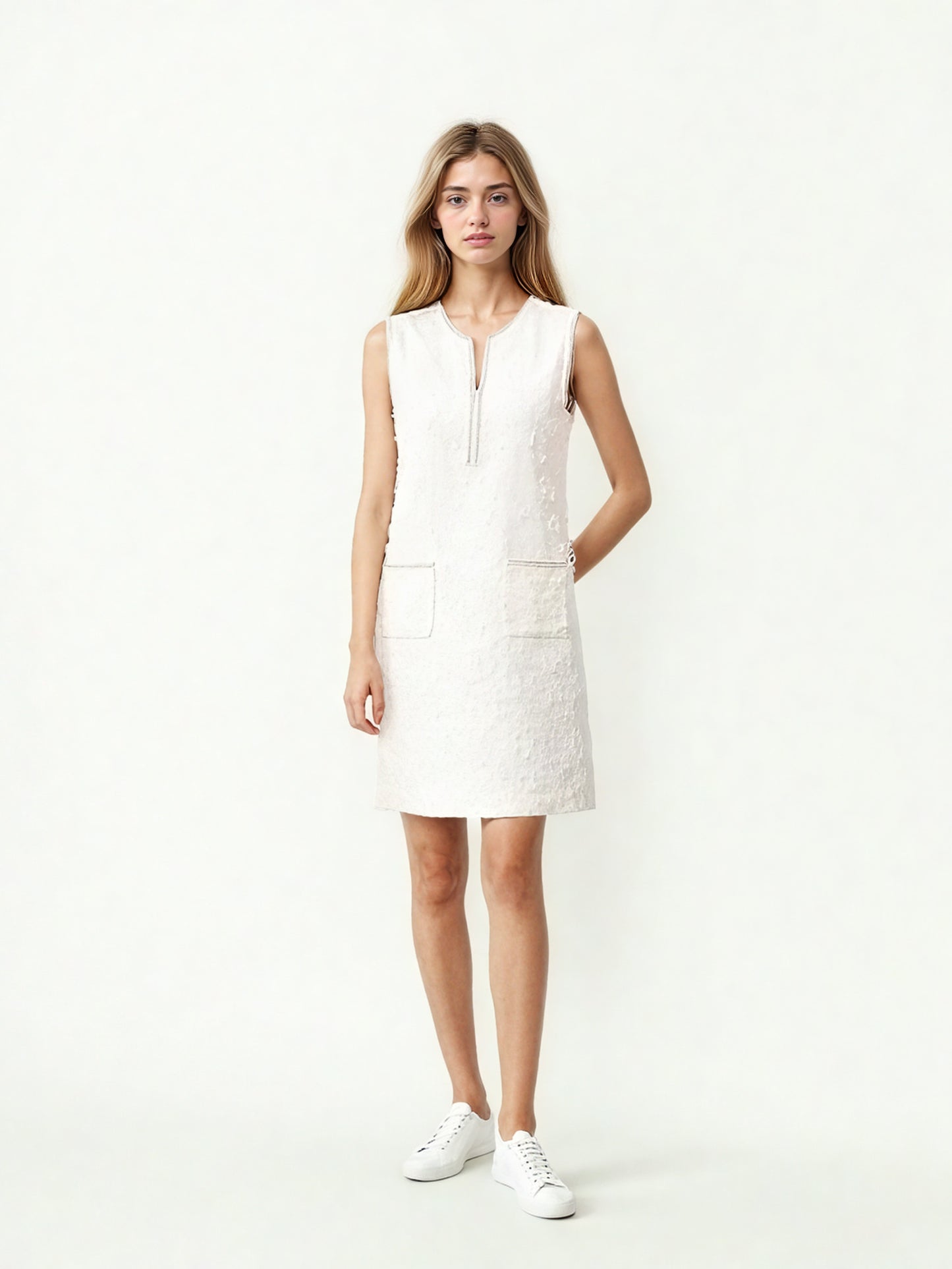 Solid Elegant Patchwork Short Dress