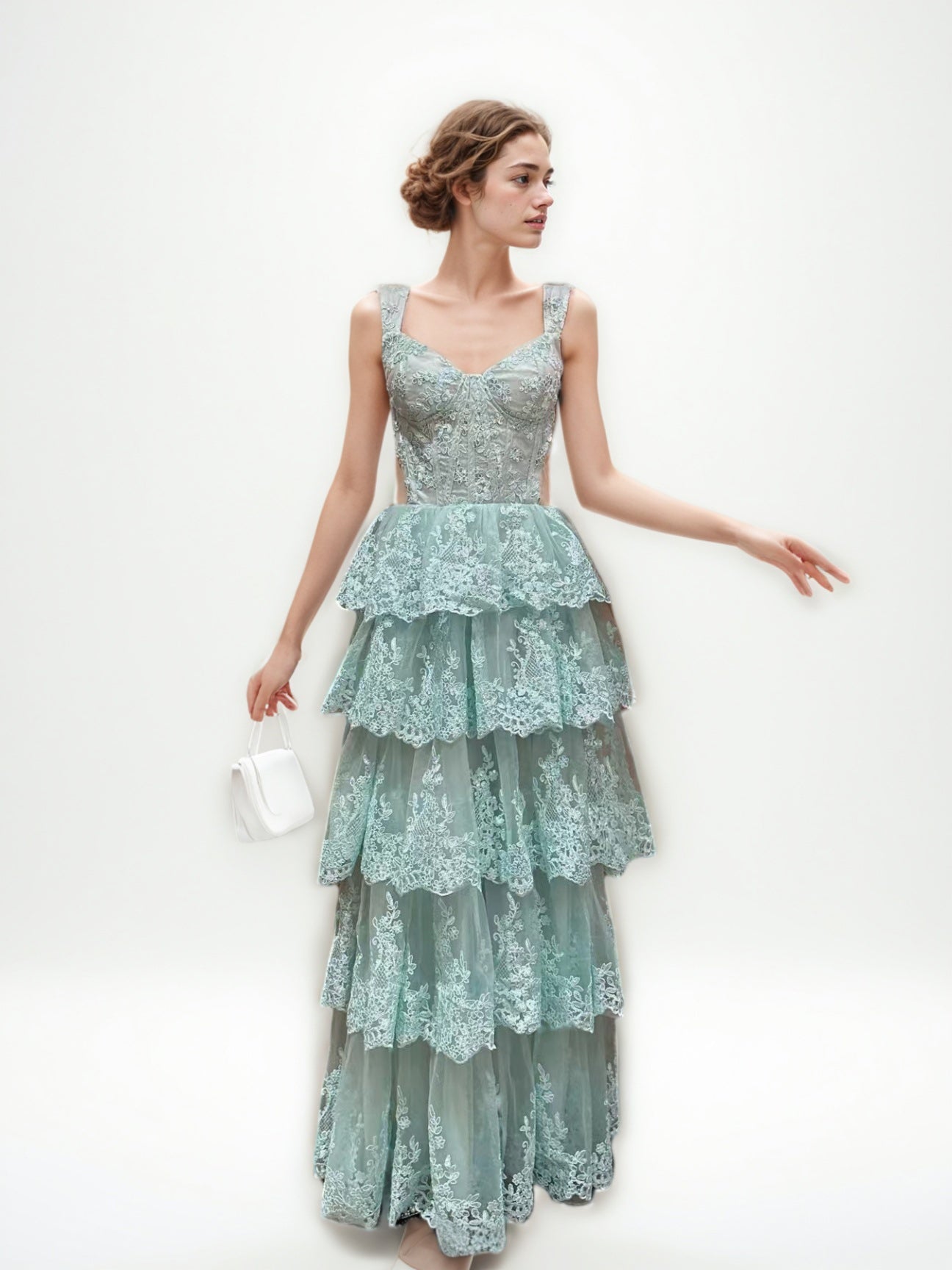 Elegant Mesh Sleeveless Long Dress