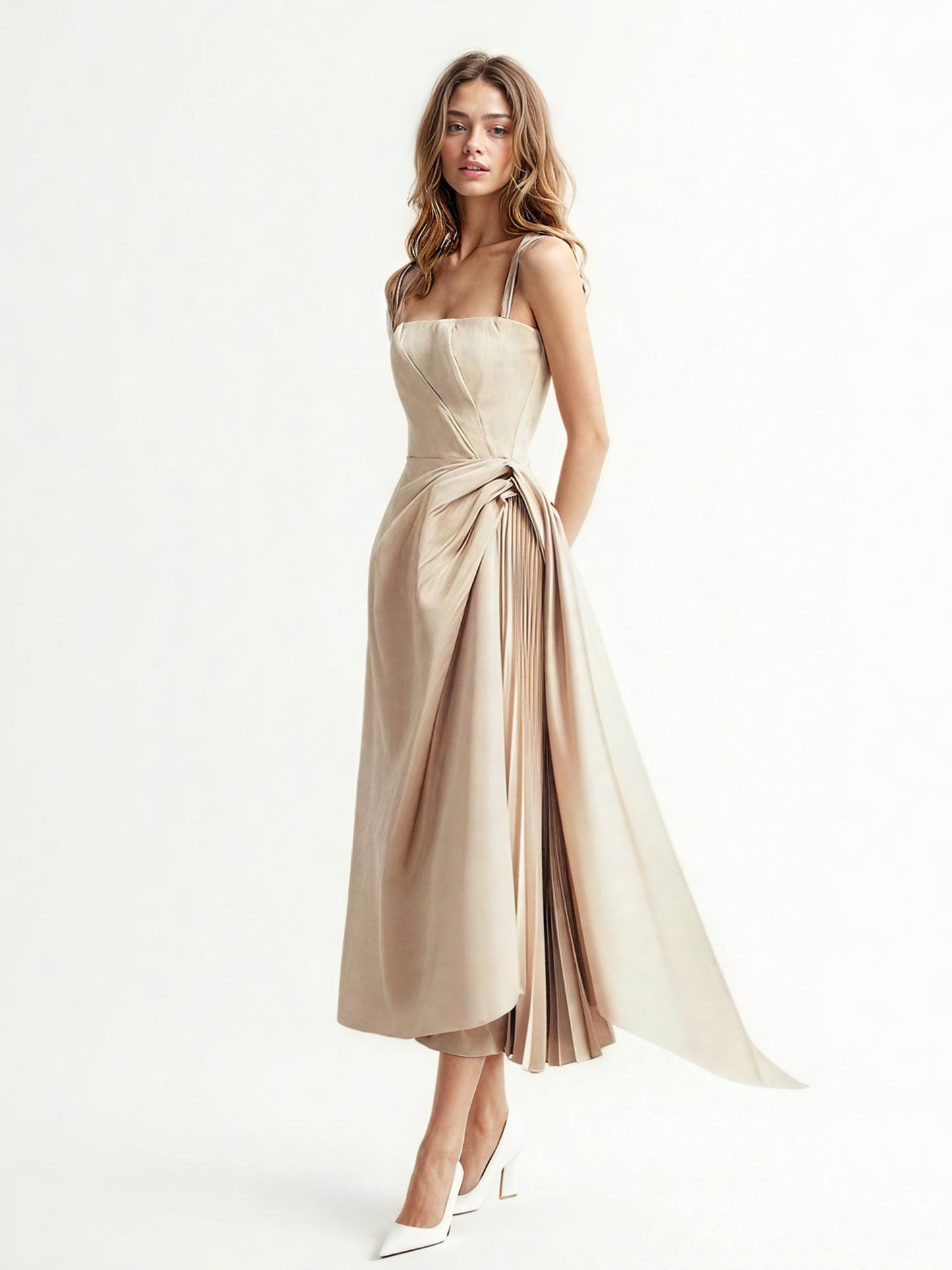 Elegant Strap Off Shoulder Long Dress