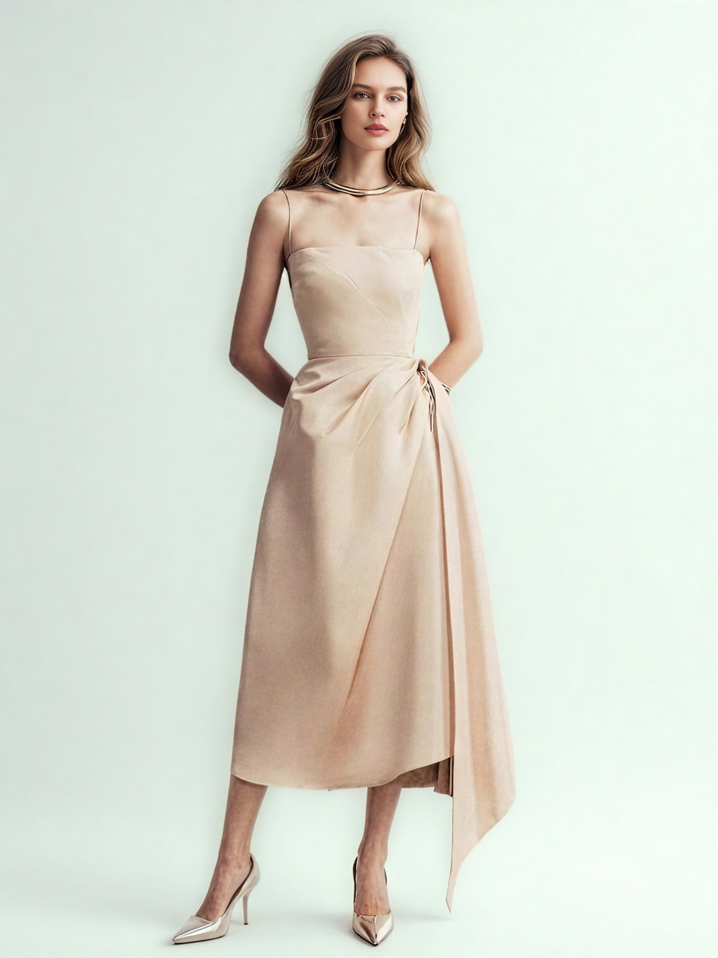 Elegant Strap Off Shoulder Long Dress