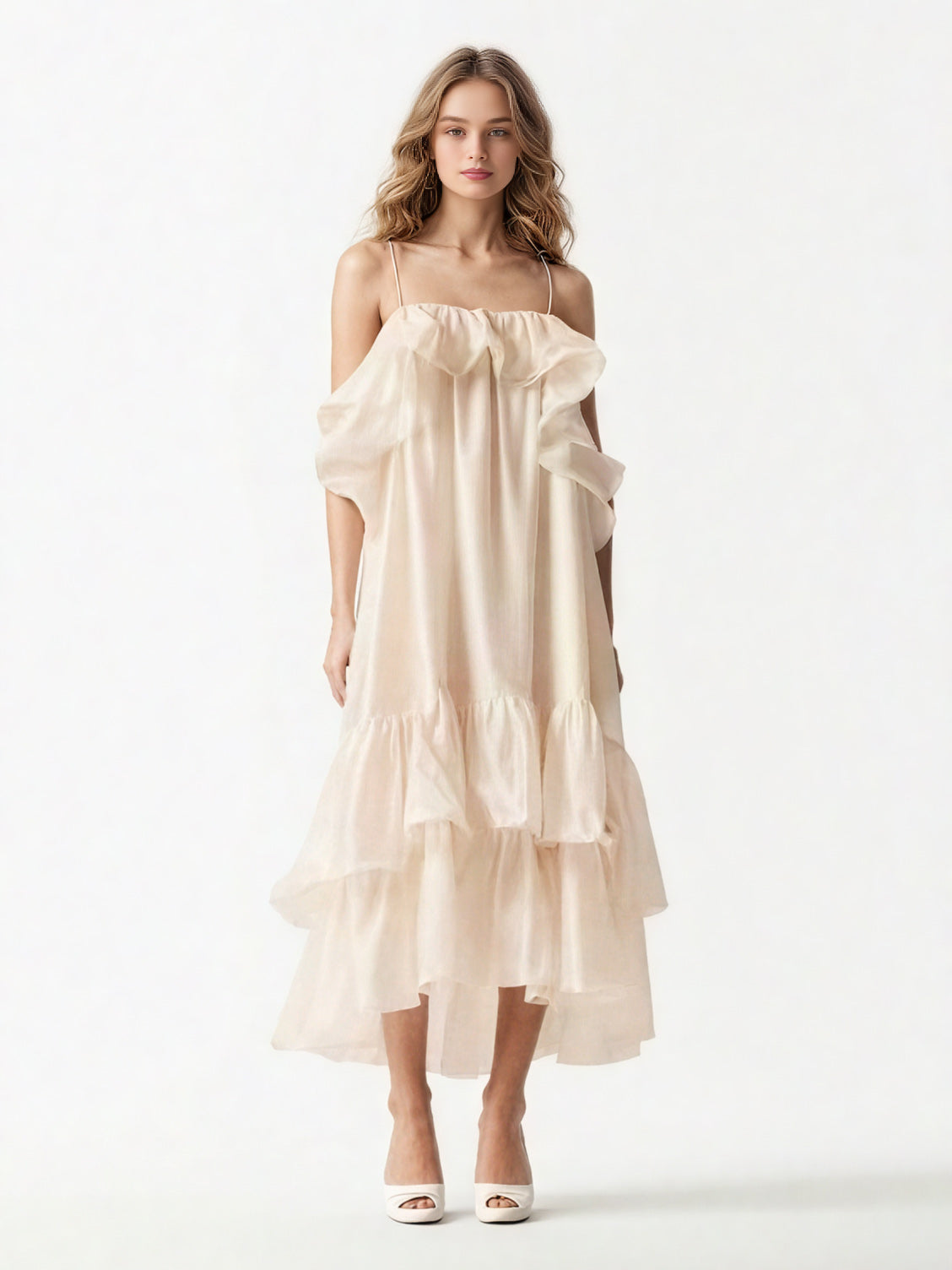 Off Shoulder Loose Long Dress