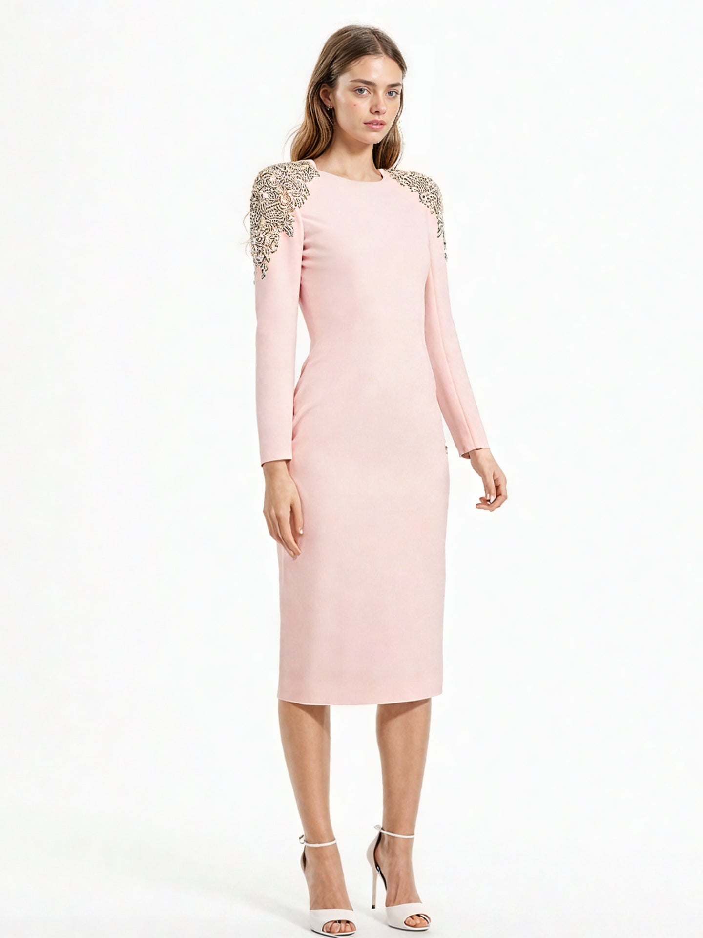 Elegant Patchwork Diamonds Long Dress