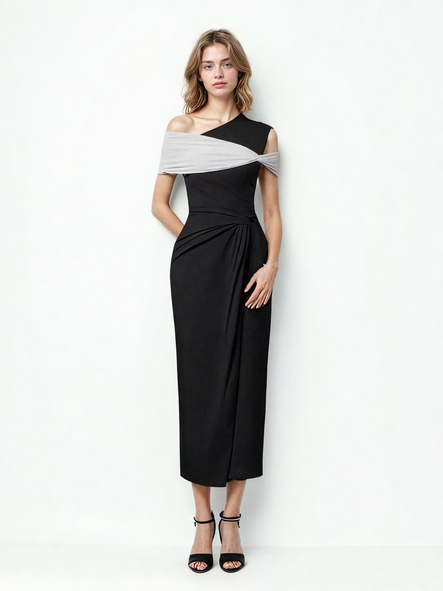 Elegant Hit Color Long Dress
