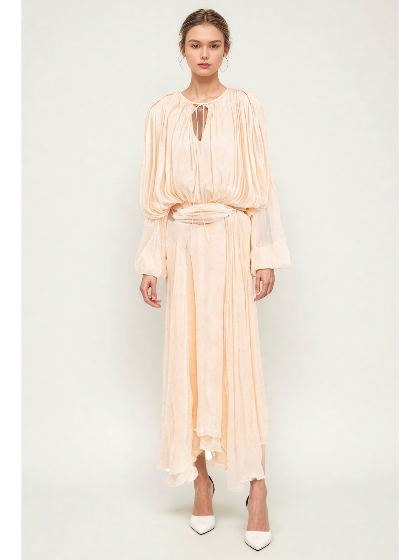 Solid Long Sleeveless Long Dress