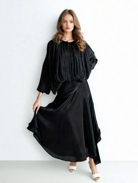 Solid Long Sleeveless Long Dress