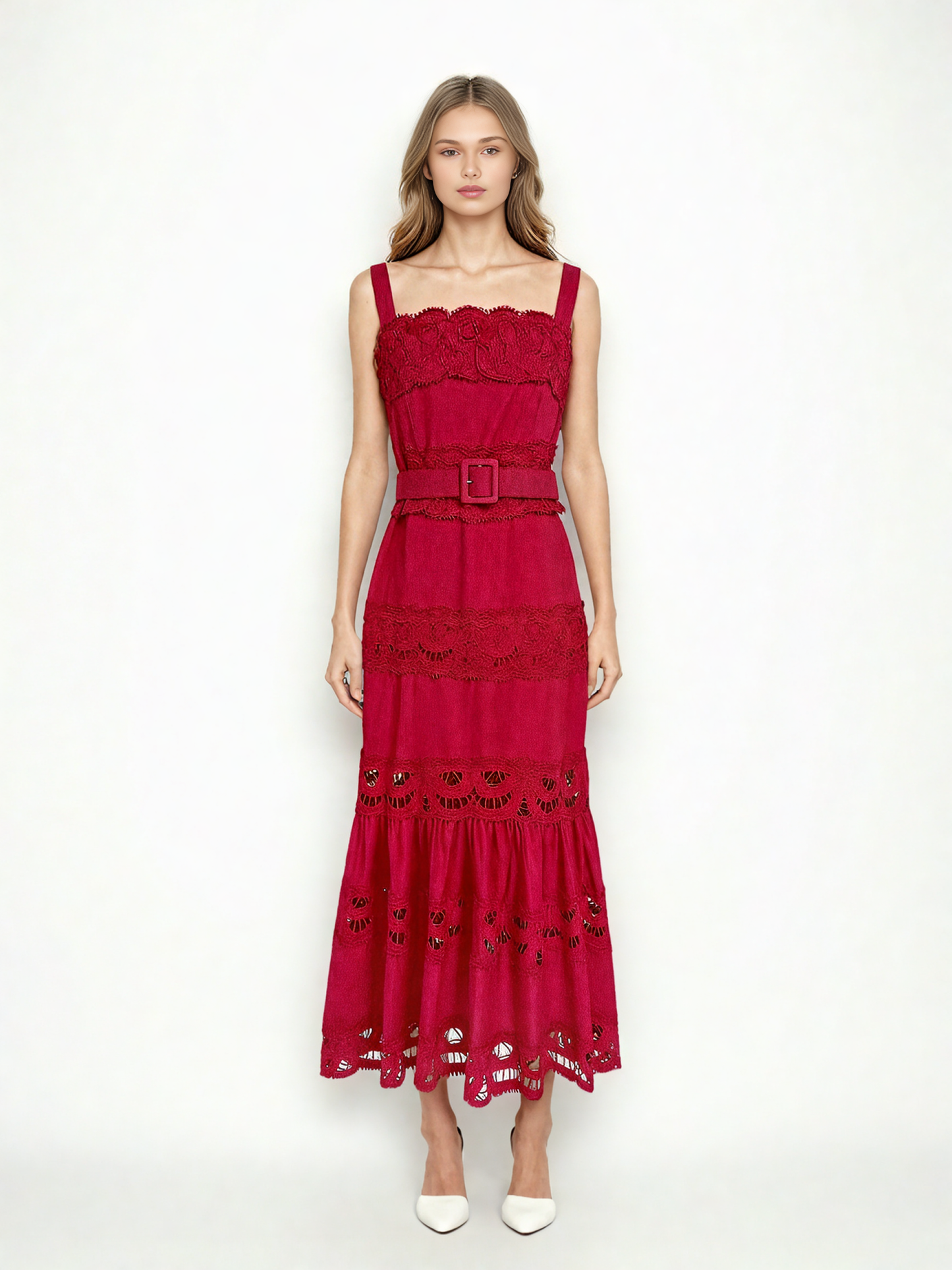 Hollow Out Sleeveless Long Dress