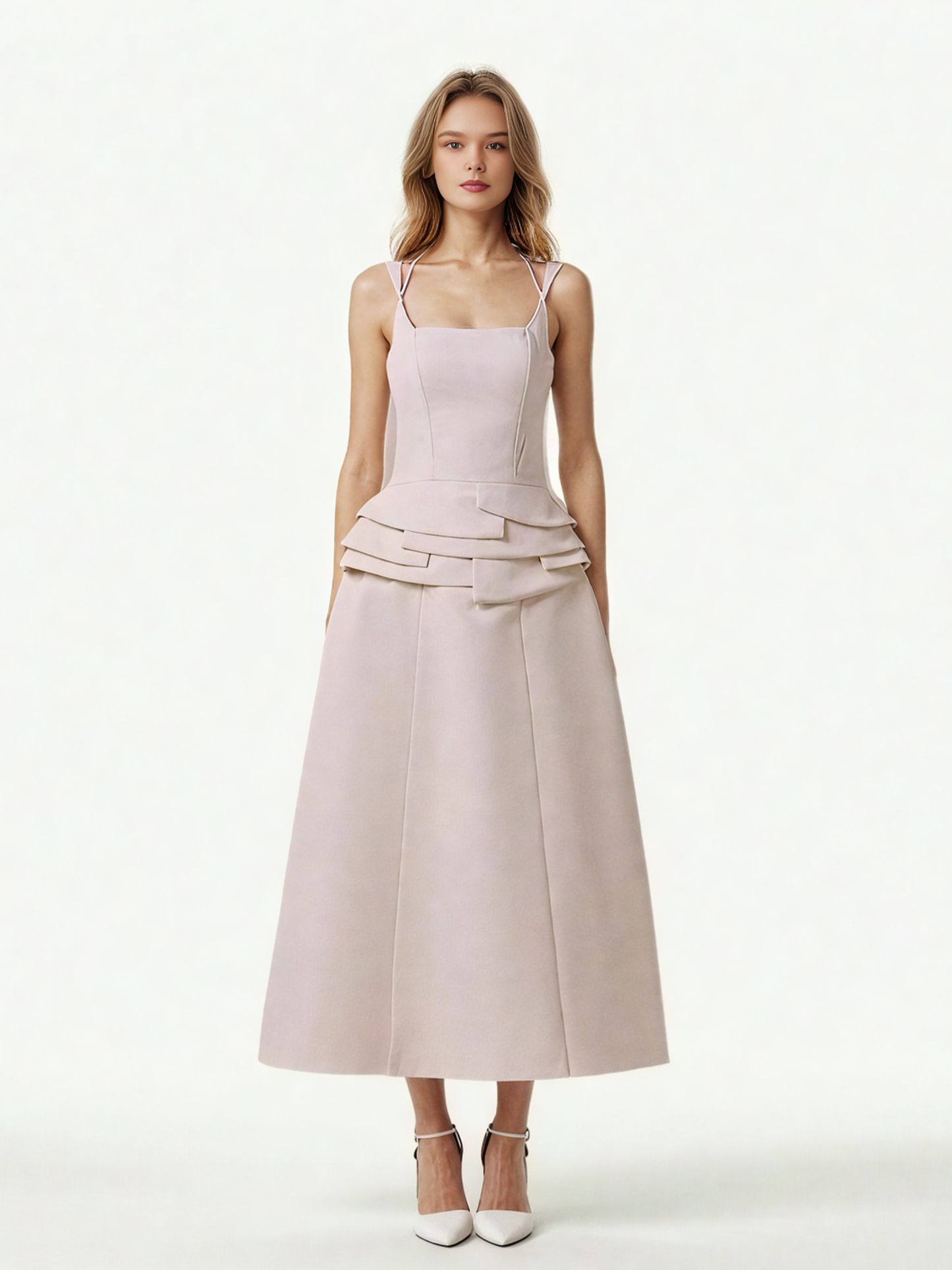 Solid Elegant Sleeveless Long Dress