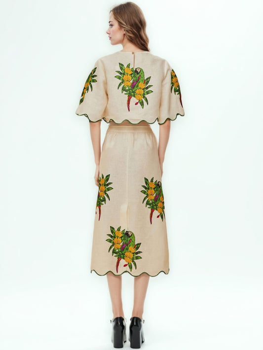 Elegant Chic Print Two Piece Set