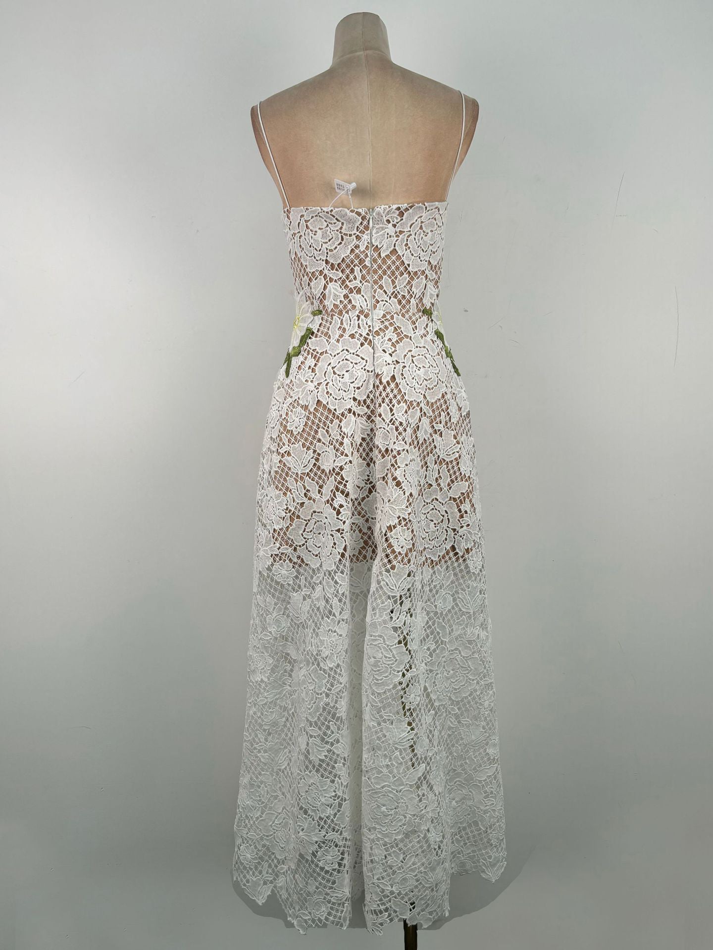 Elegant Lace Up Long Dress