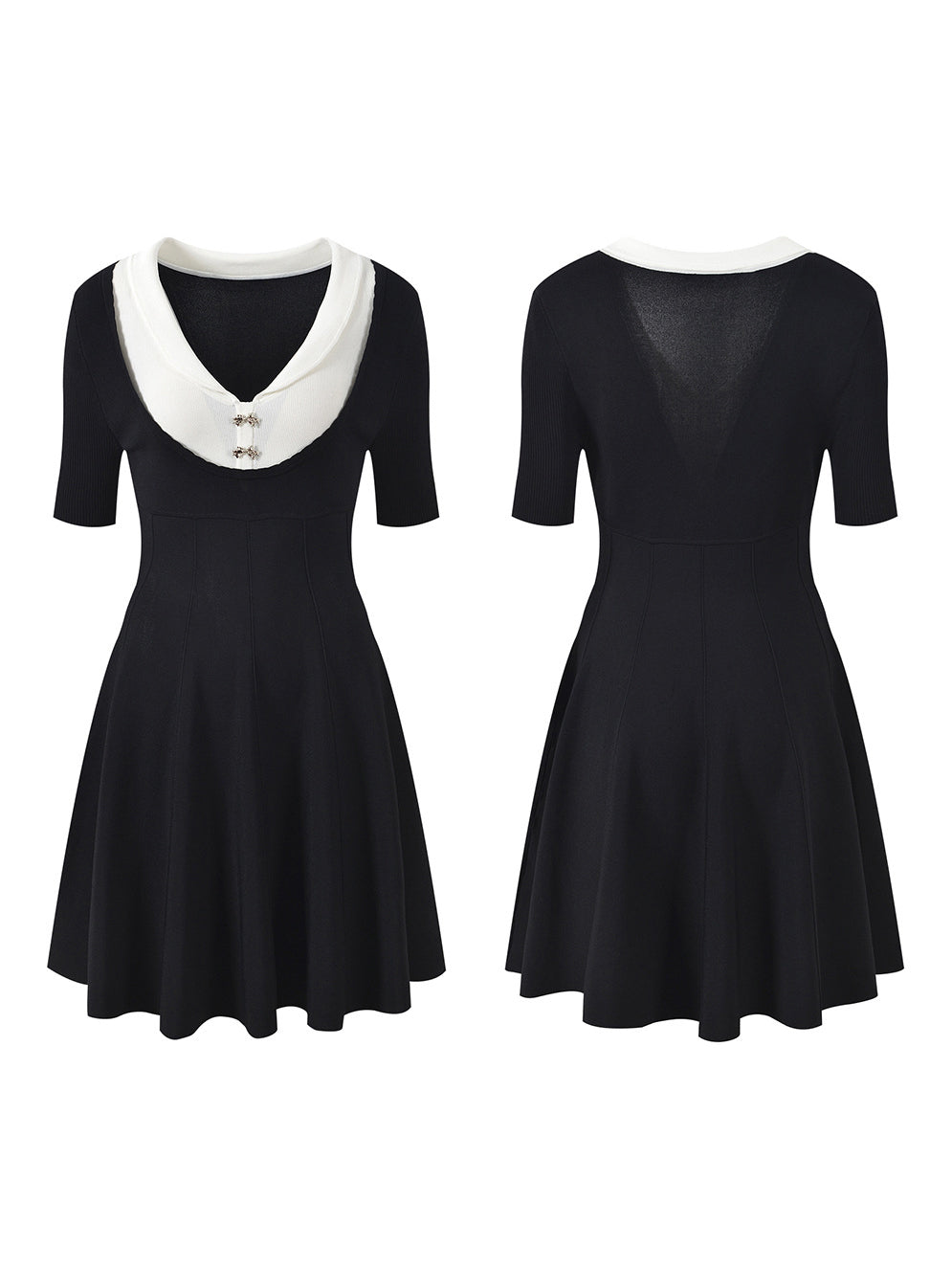 Knit Hit Color Short Dress