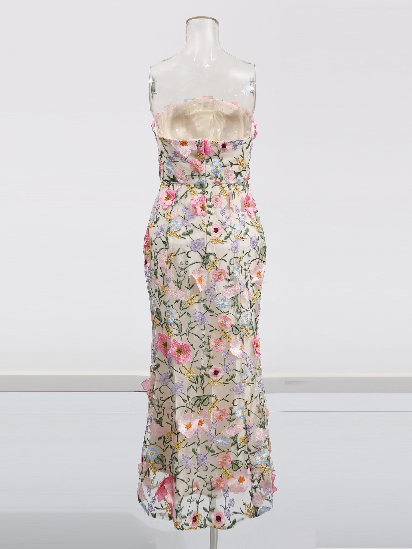 Casual Patchwork Flower Long Dress