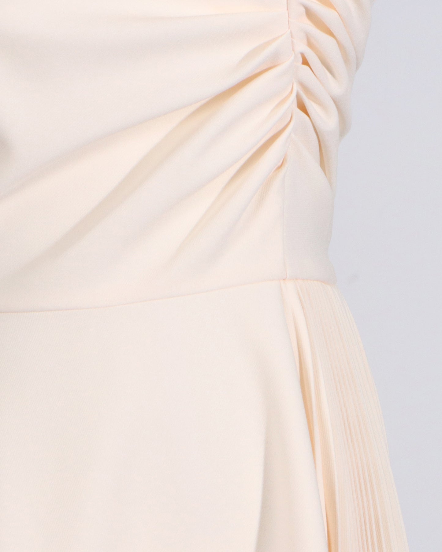 Apricot Asymmetrical Halter Midi Dress