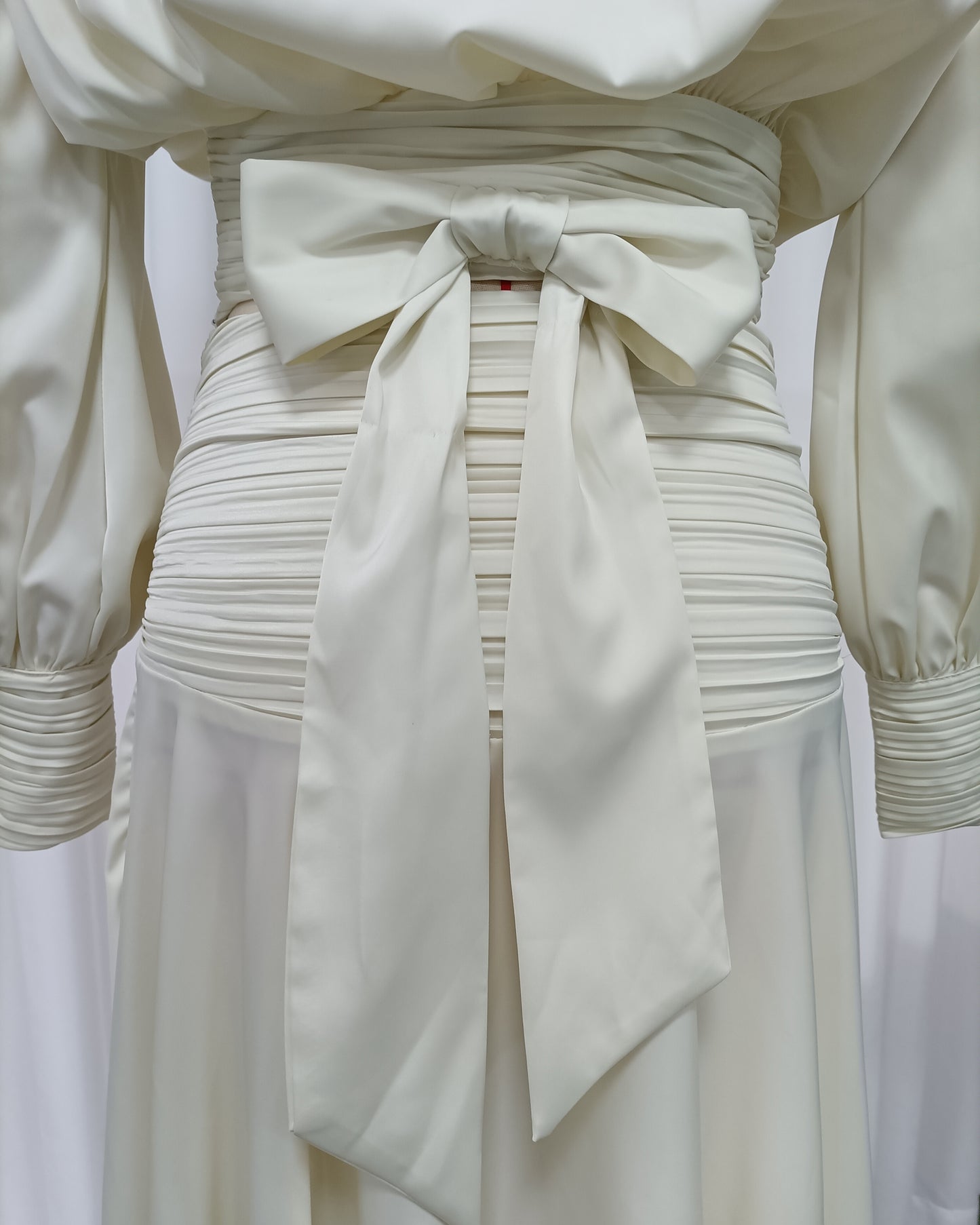 Apricot Bow Tie Smocked Waist Two-Piece Set