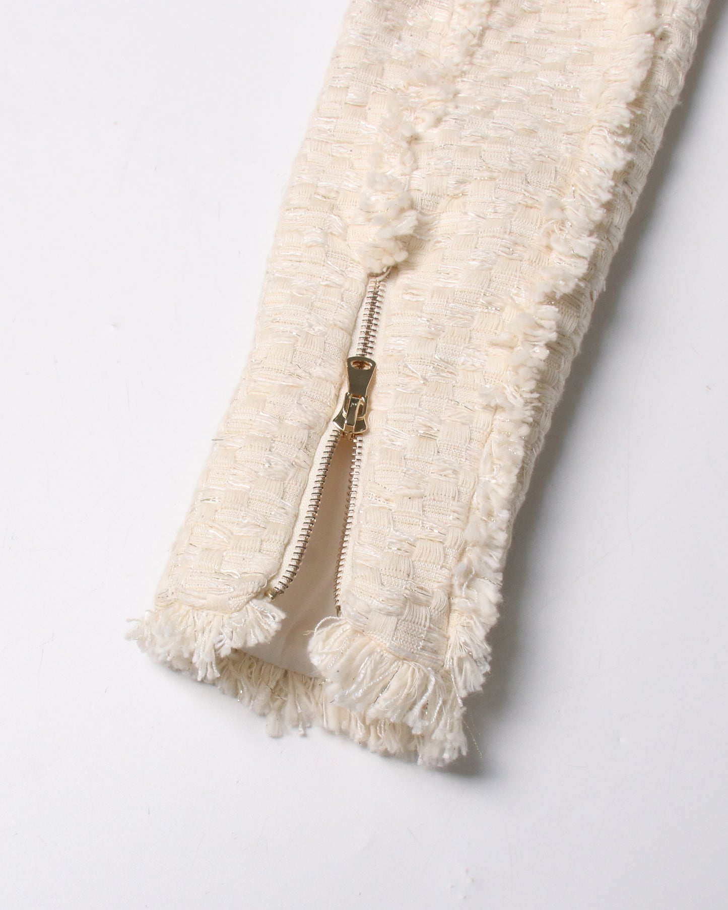 Apricot Cropped Blazer with Gold Buttons