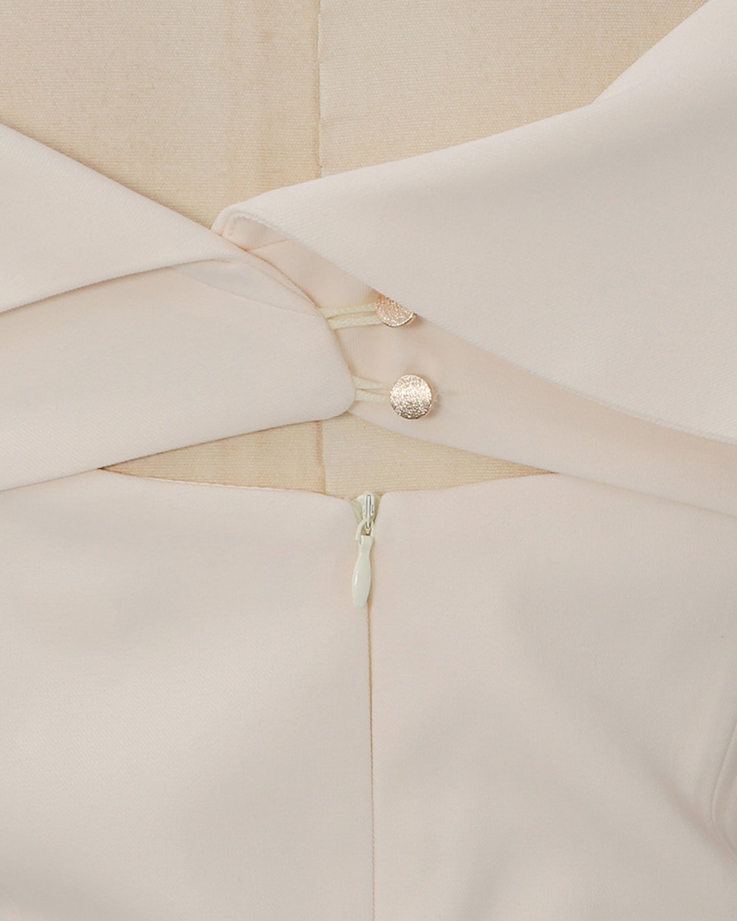 Apricot Off-Shoulder Asymmetric Two-Piece Set