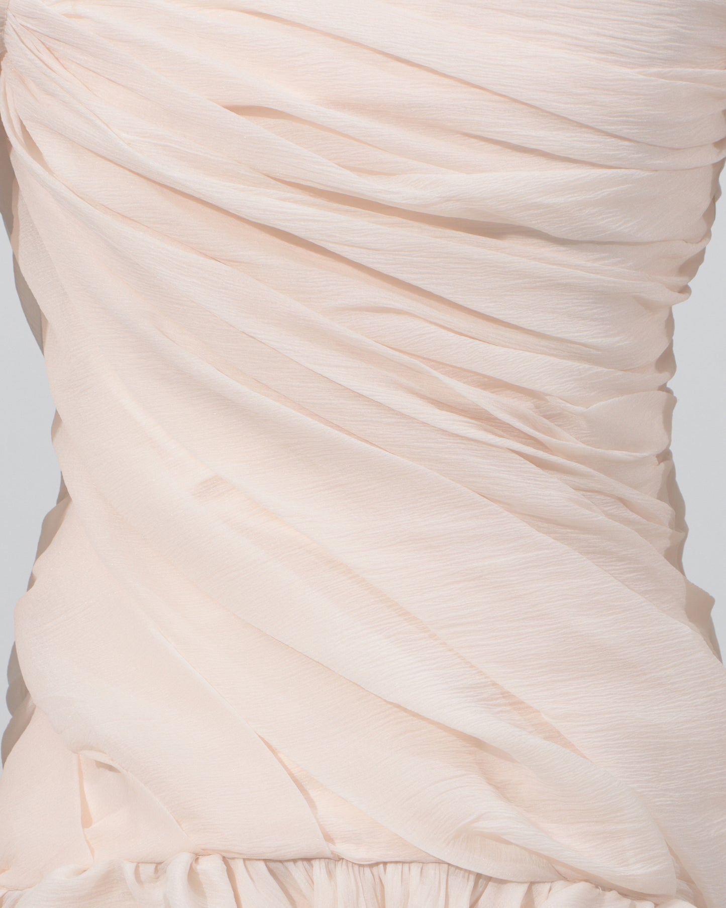Apricot Ruched Off-Shoulder Ruffle Mini Dress