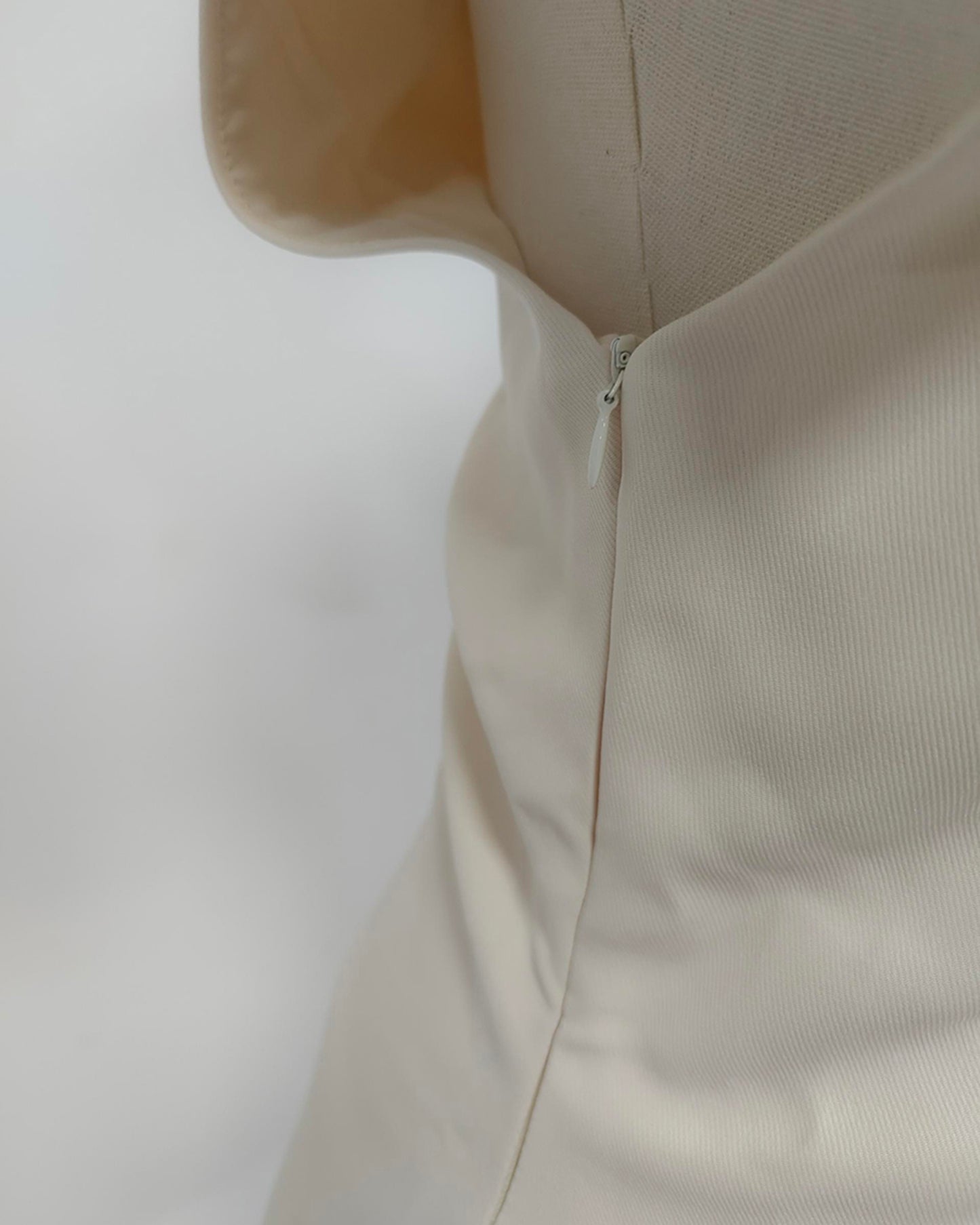 Beige Off-Shoulder Bow Tie Waist Mini Dress