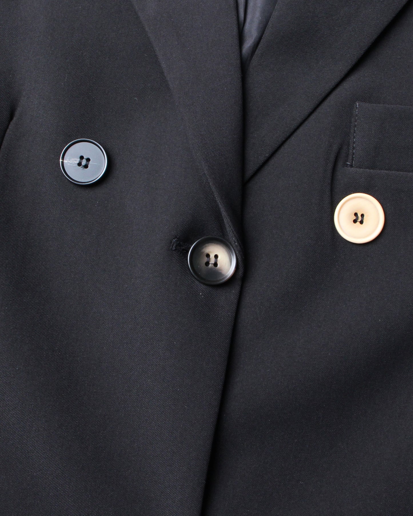 Black Blazer with Multi-Color Button Accents