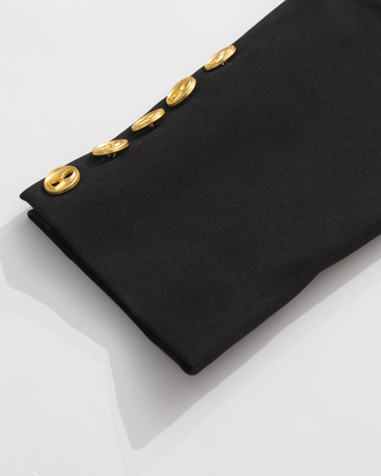 Black Coat with White Embellishments & Gold Buttons