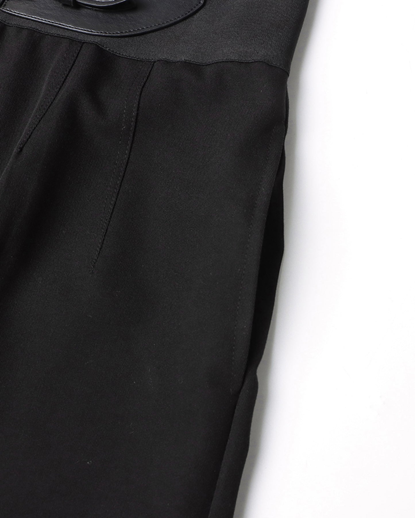 Black High-Waist Wide-Leg Trousers with Belt