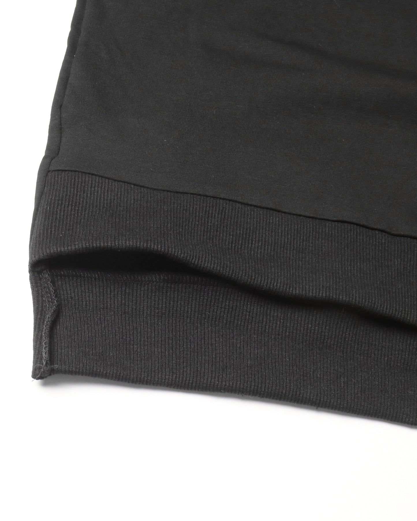 Black Oversized Balloon-Sleeve Crewneck Sweatshirt