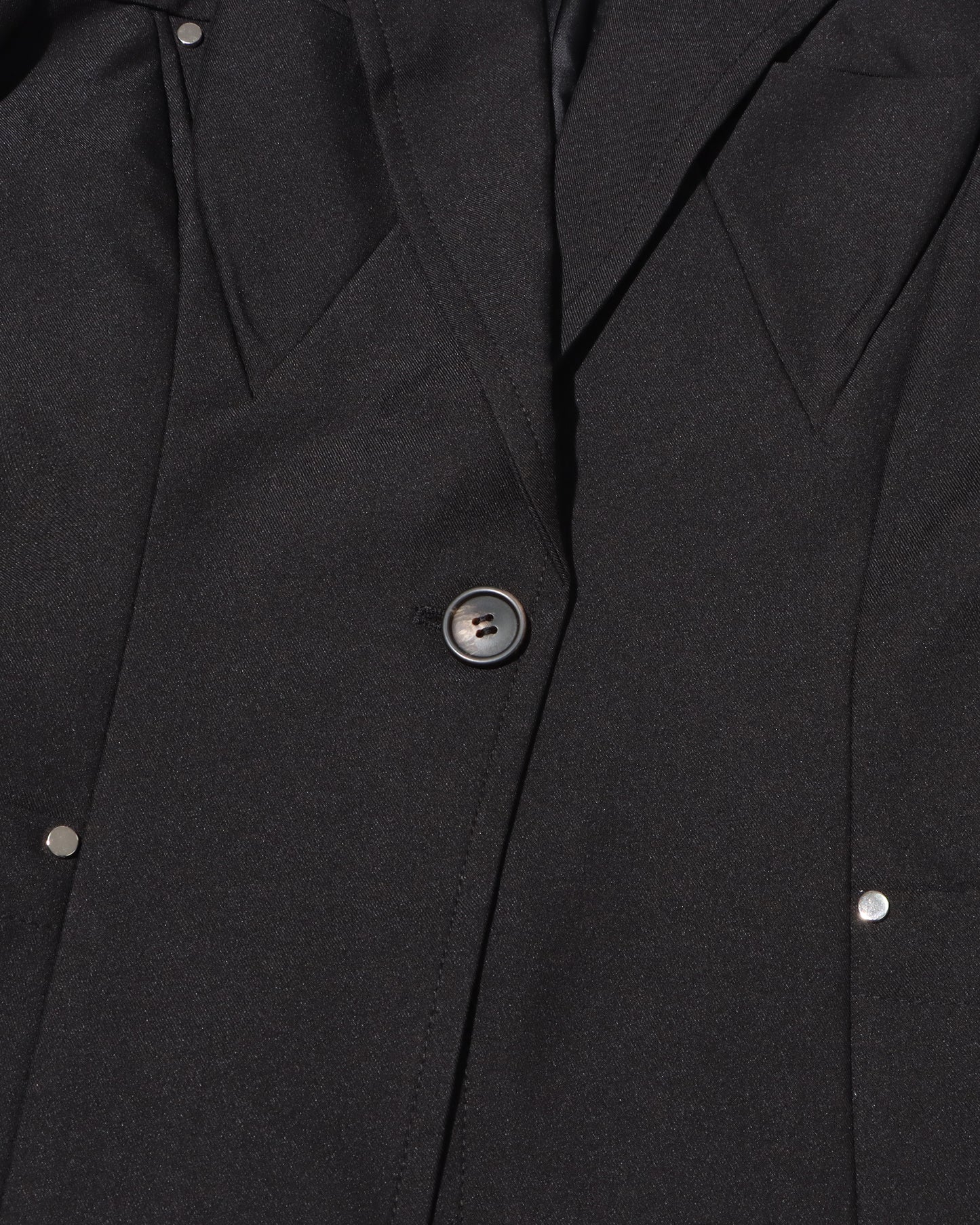 Black Single-Breasted Blazer with Button