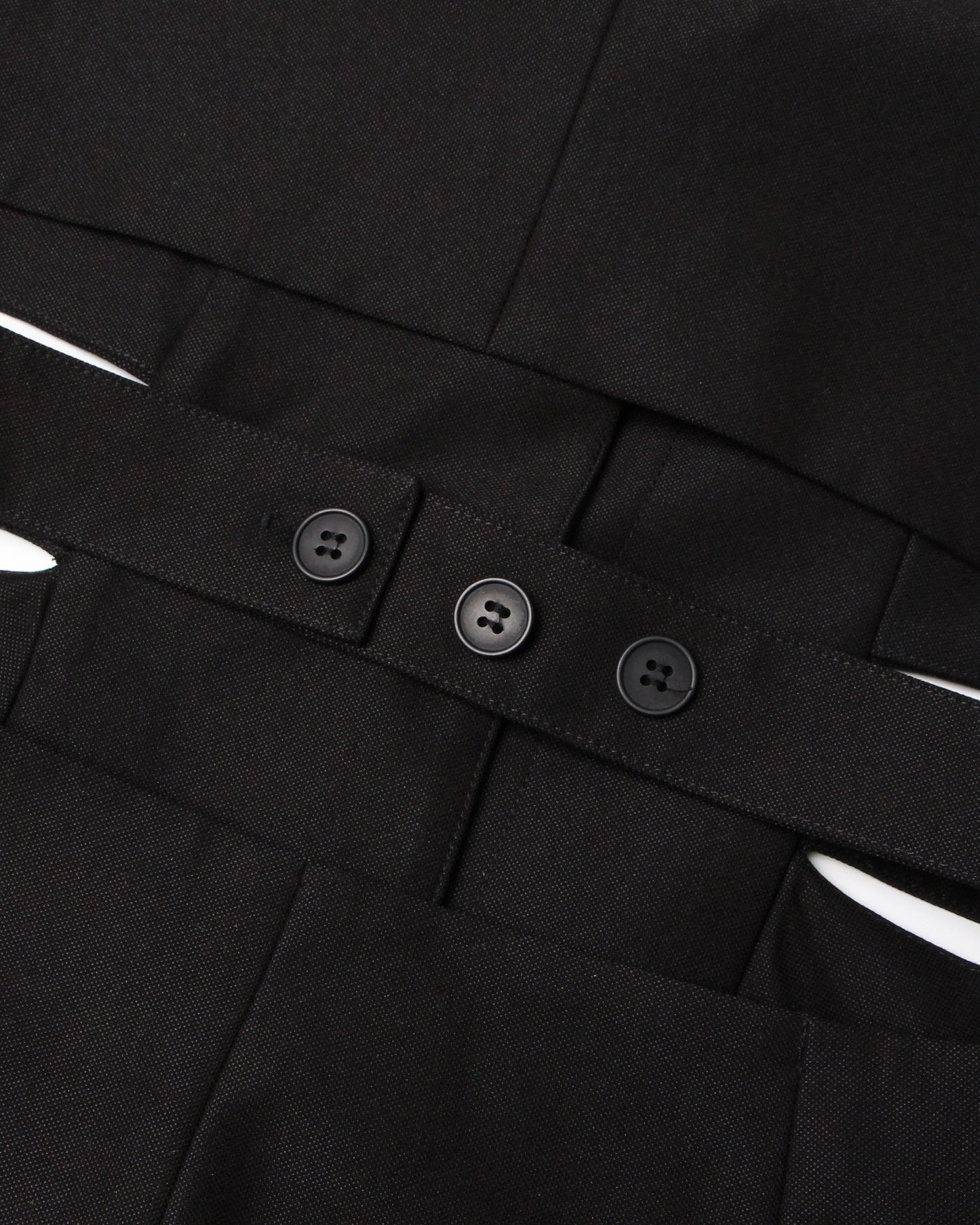 Black Solid Lapel Cutout Blazer