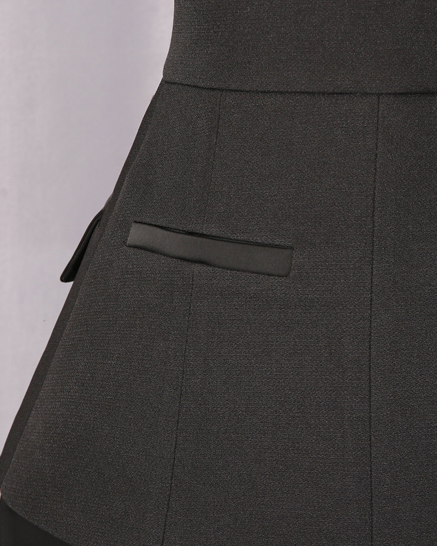 Black Rhinestone Embellished Belted Mini Skirt