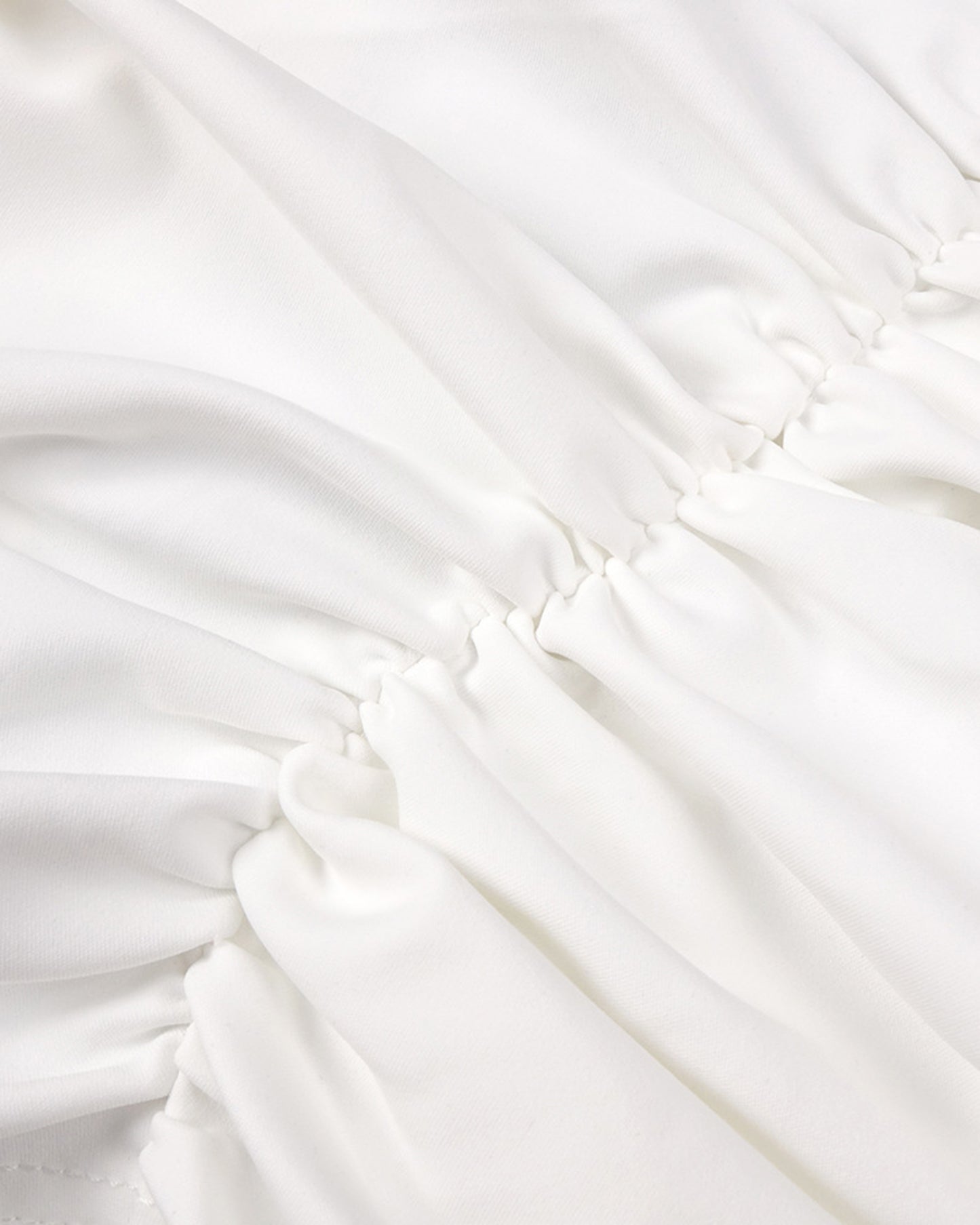 Black & White Halter Off-Shoulder Ruched Mini Dress