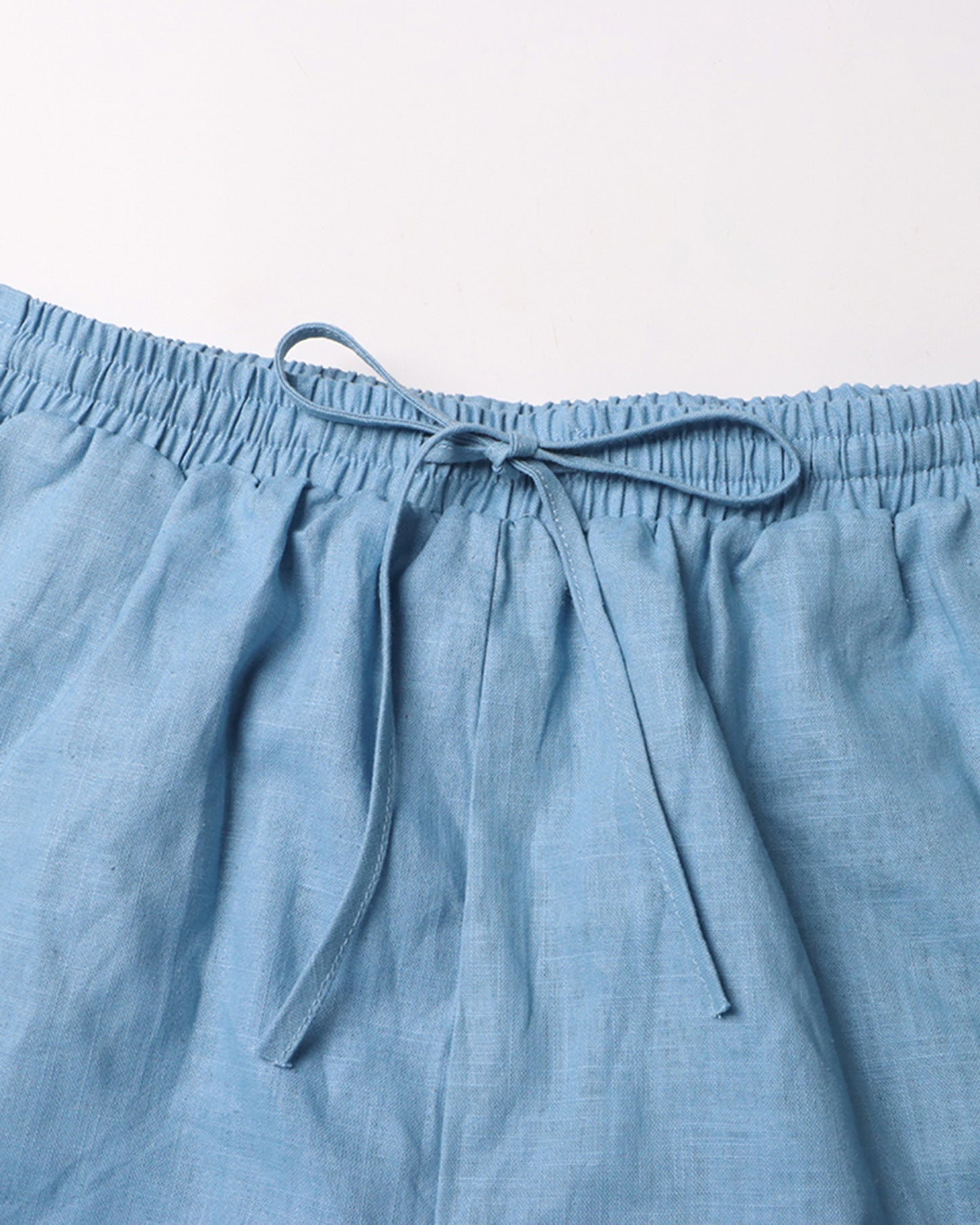 Blue Shirt & Shorts Set with Drawstring Waist