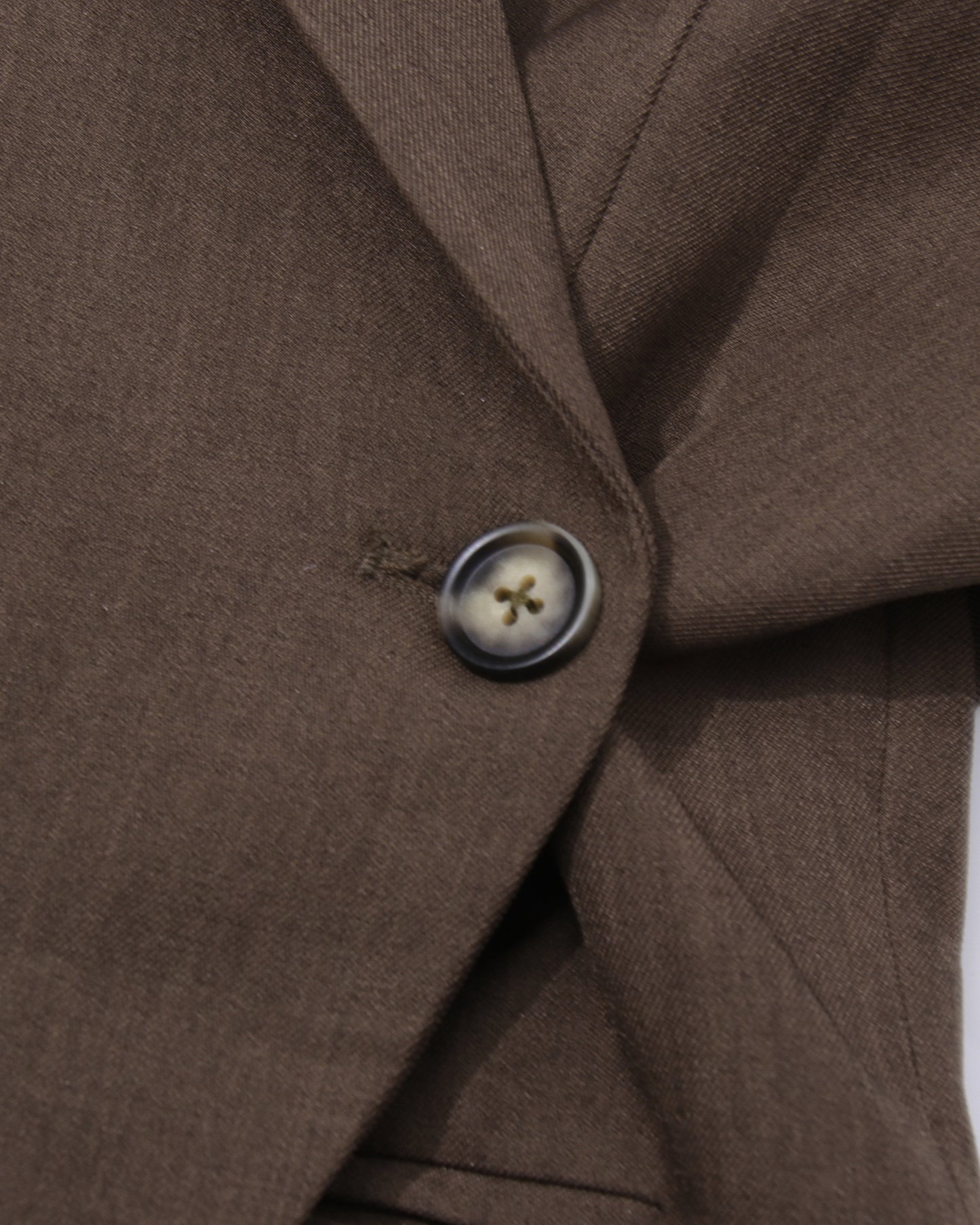 Brown Contrast Lapel Blazer