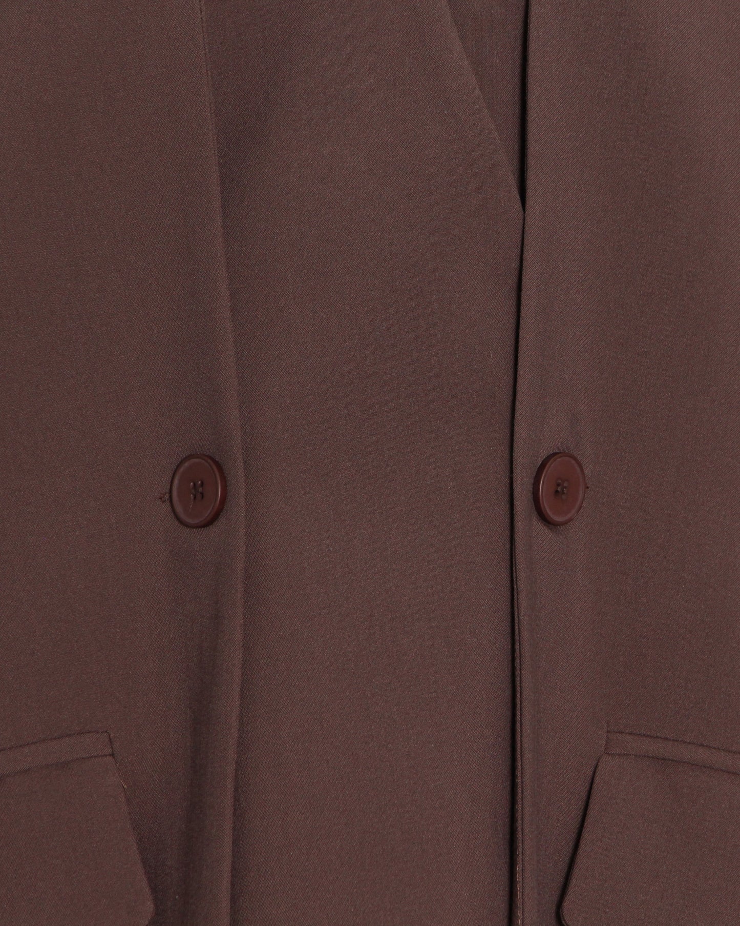 Brown Double-Breasted Longline Coat