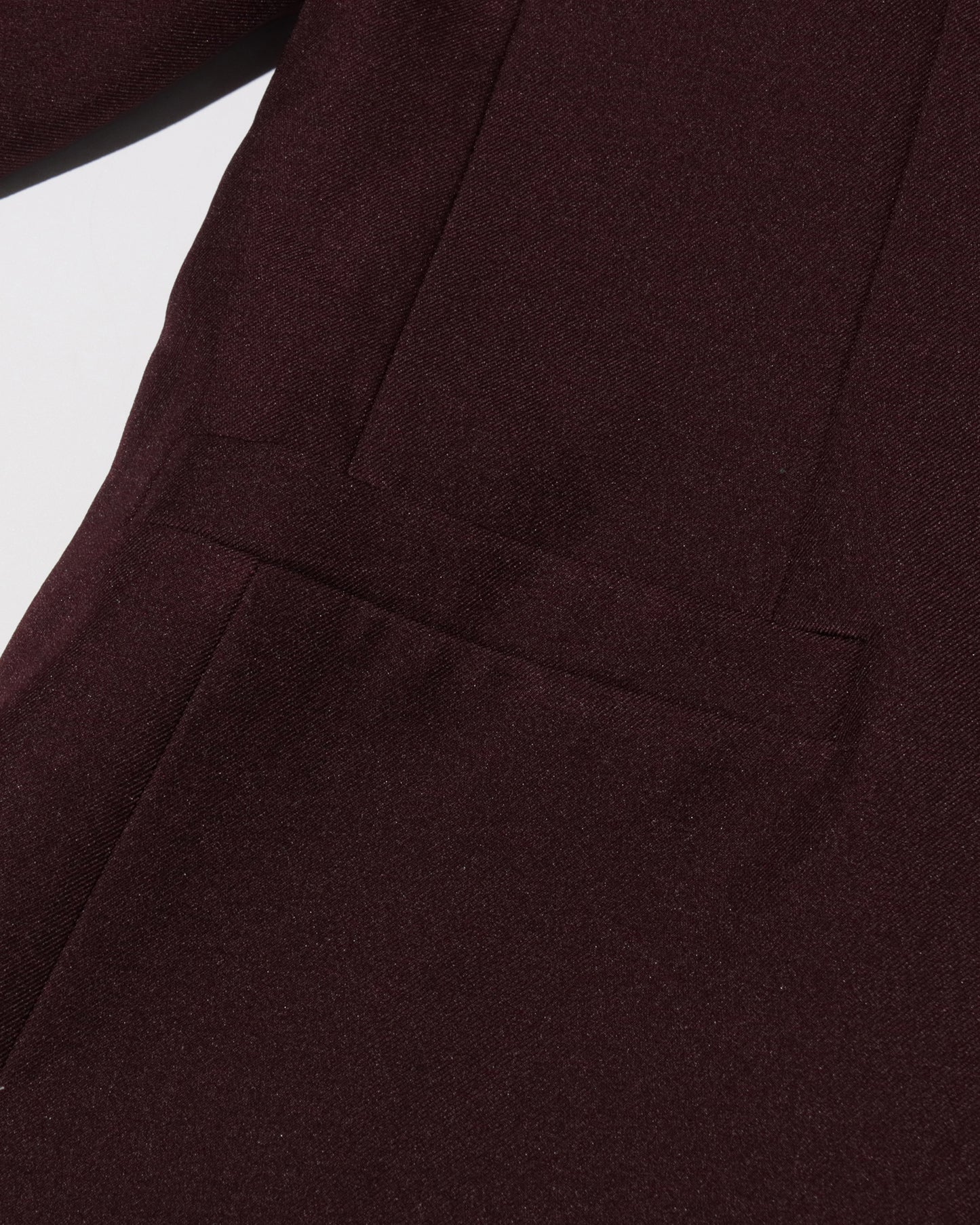 Burgundy Asymmetric Oversized Blazer