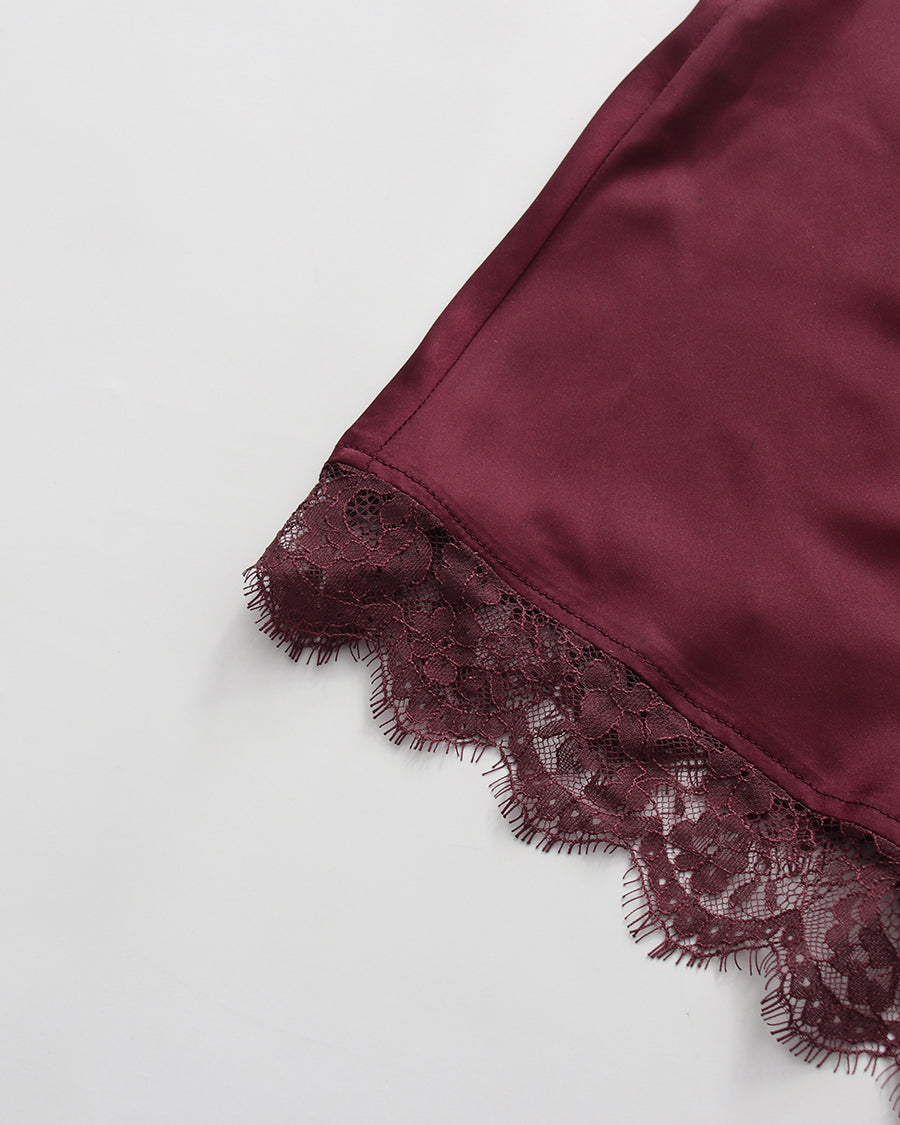 Spliced Lace Blazer Asymmetric Lace Trim Skirt Set